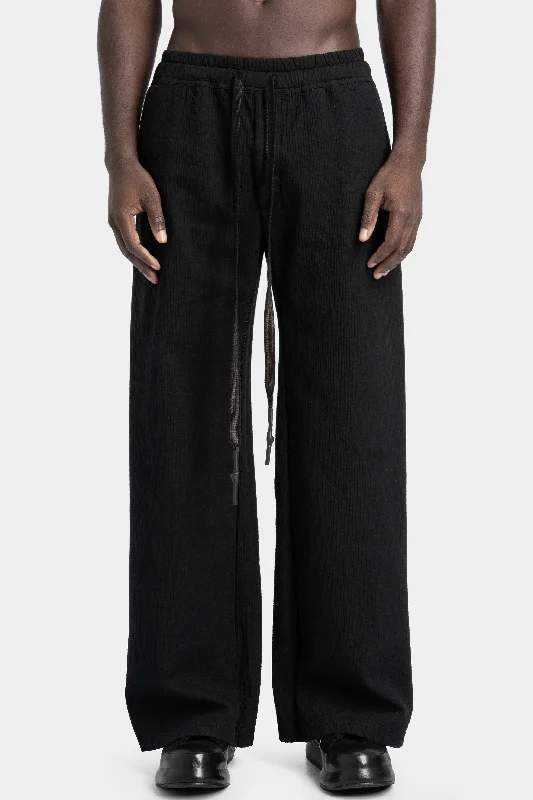 Brushed ribbed cotton oversized pants Stylish Harem Pants