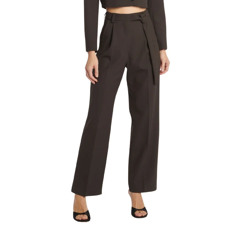 Floaty Pant - Brown Stylish Elastic Waist Pants