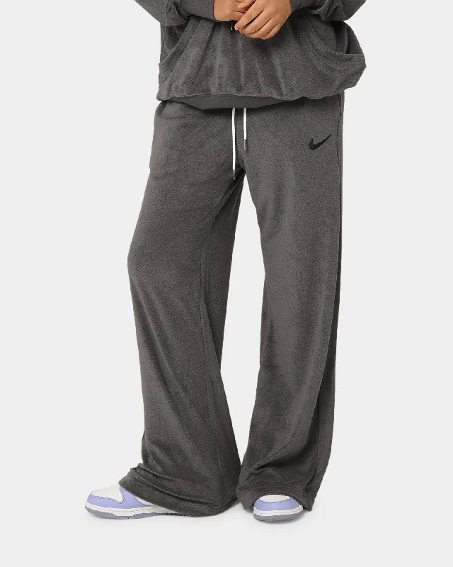 Nike Women's Nike Sportswear French Terry High-Rise Wide Leg Pants Anthracite/Black Comfortable Cargo Pants