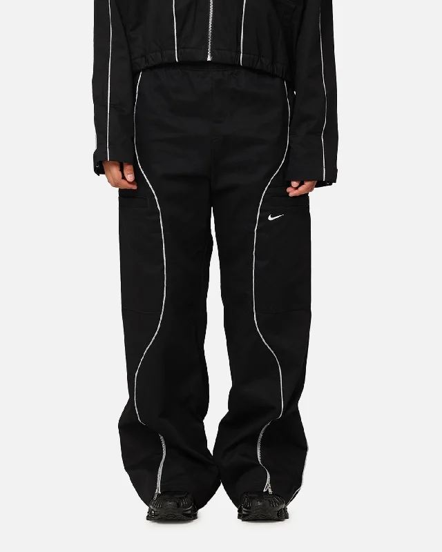 Nike Women's Sportswear Street Woven Pants Black/Light Plum Comfortable Denim Trousers