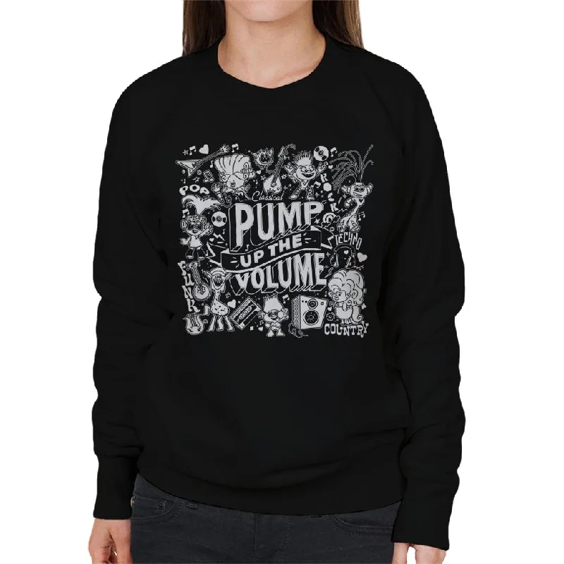 Trolls World Tour Pump Up The Volume Women's Sweatshirt Hoodie Dress Longline Feminine
