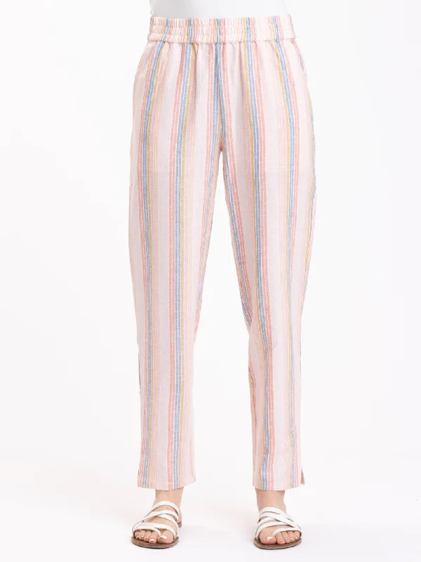 Winnie Woven Stripe Pant 27" High-Waist Jeans