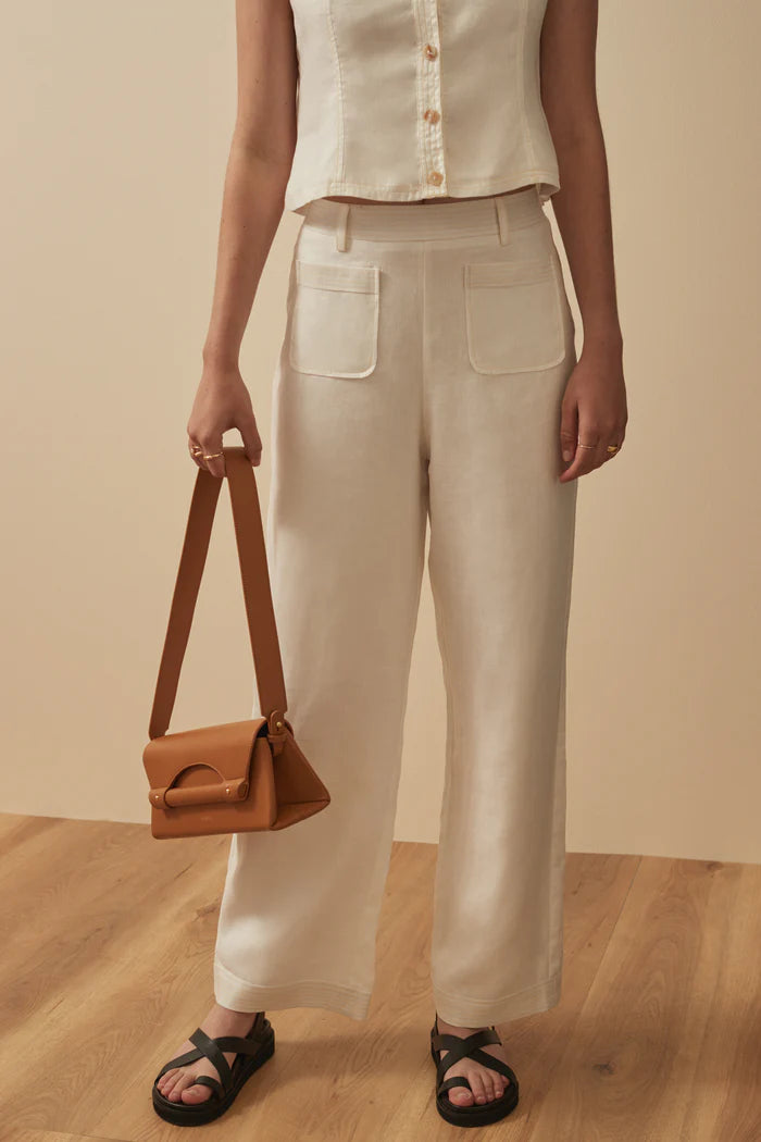 The Eynid Pant - White High-Waist Jeans