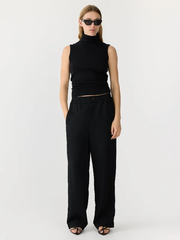 viscose twill straight pant High-Waist Jeans