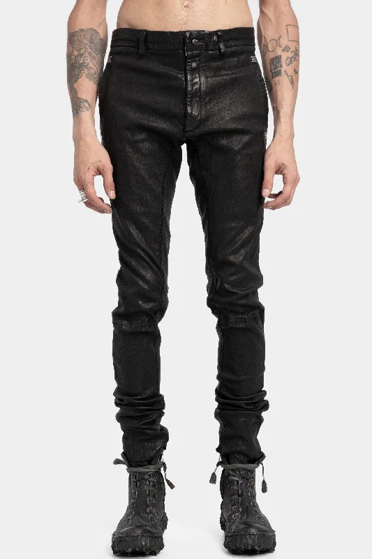 Stretch leather pants Casual Drawstring Pants