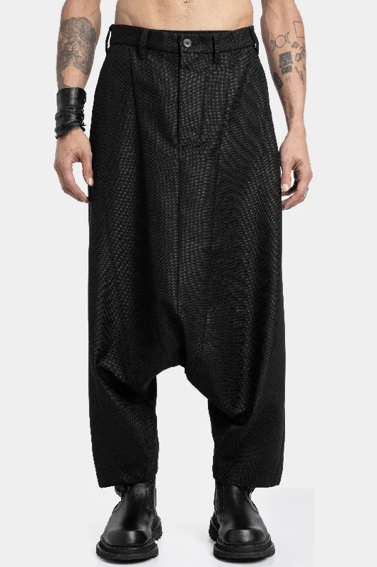 Wool blend Sarouel pants Comfortable Denim Trousers