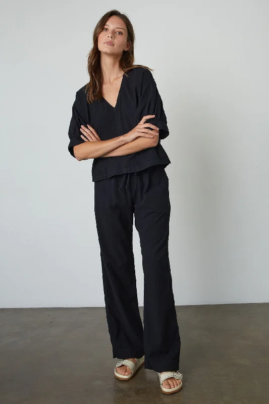 ALLISTER WIDE LEG PANT Comfortable Denim Trousers