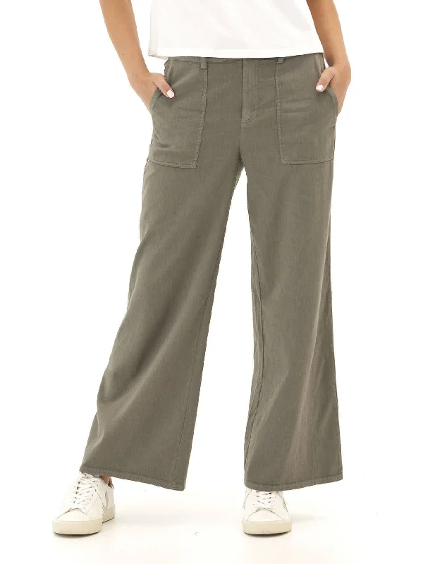 Pamela Stretch Twill Wide Leg Pant Cozy Maternity Pants