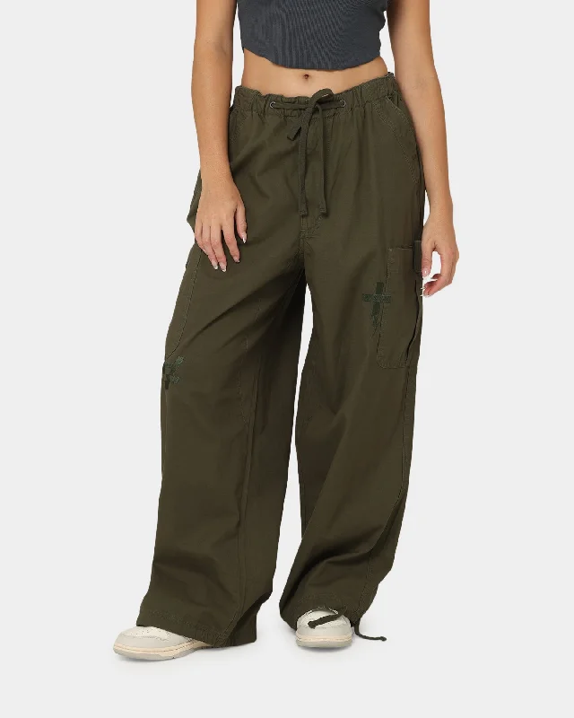Loiter X The Anti Order Parachute Pants Khaki Relaxed High-Waist Trousers