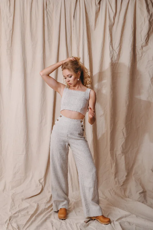 Lili Natural Pants Classic Straight-Leg Pants