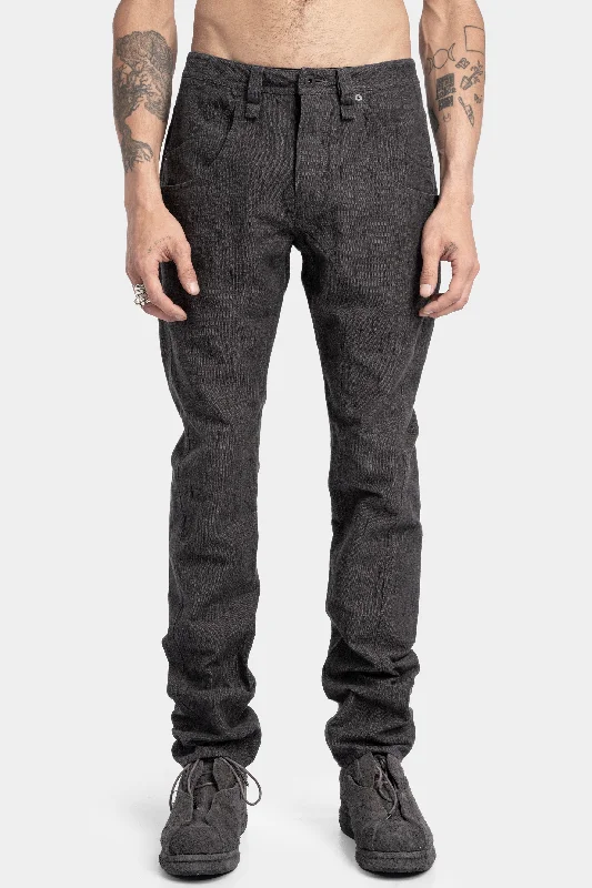 Rider pants, Grey Relaxed High-Waist Trousers
