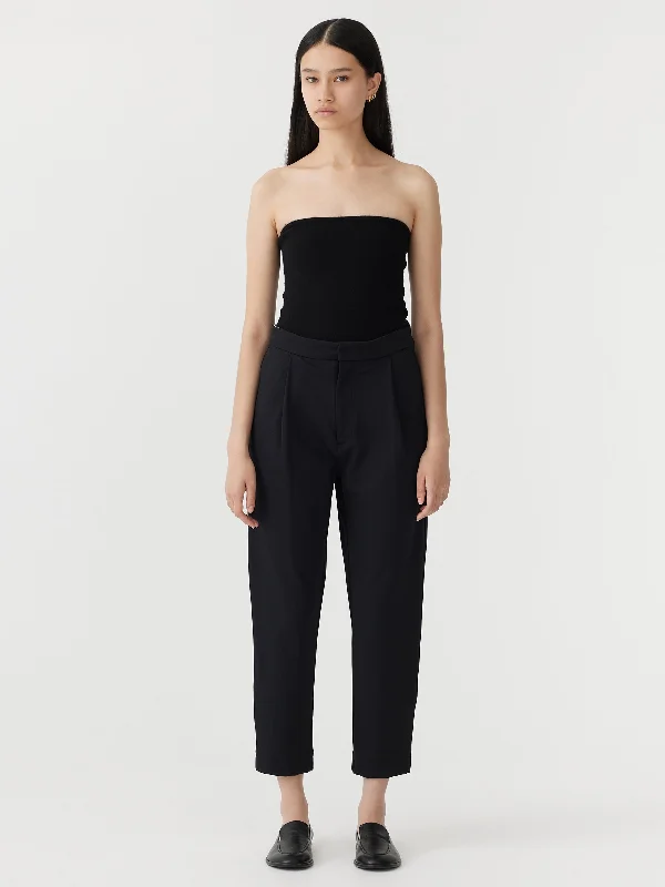stretch twill pleat pant Classic Bootcut Trousers