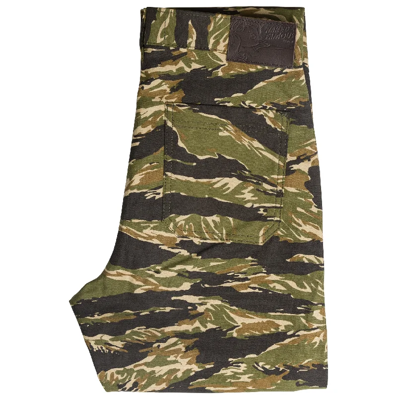 Fatigue Pant - Tiger Camo Trendy High-Waist Trousers