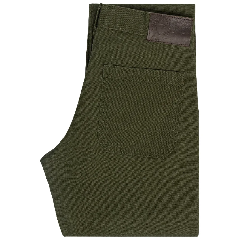 Women's - Fatigue Pant - Green Canvas Casual Plaid Pants