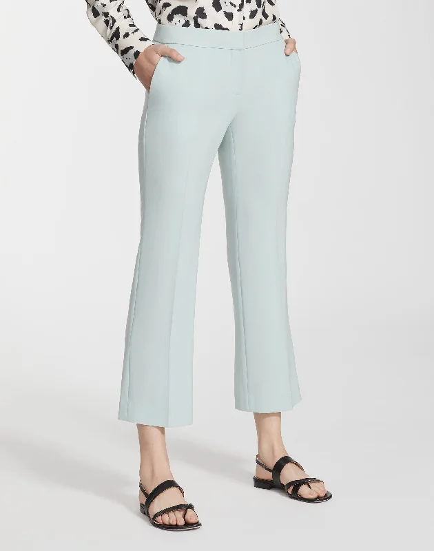 Plus-Size Finesse Crepe Cropped Manhattan Flare Pant Trendy Work Pants