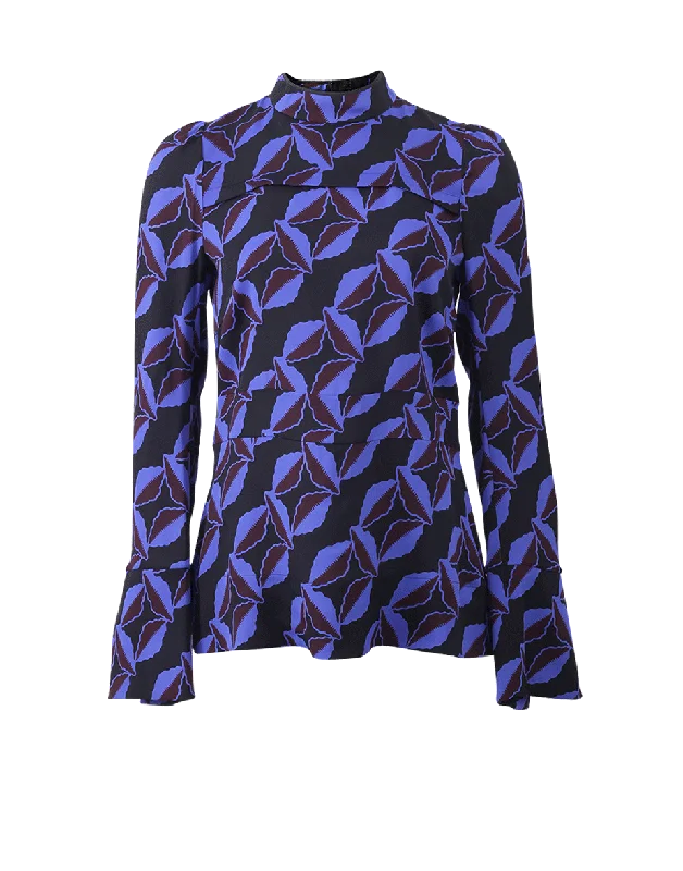 Arvum Back Zip Blouse Pastel Color Blouse