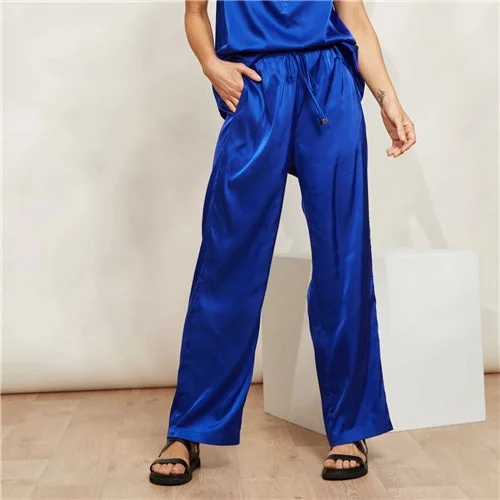 Eb & Ive Elysian Pants - Cobalt Chic Faux Leather Pants
