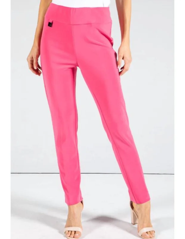 Straight Leg Pant In Pink Relaxed Linen Pants