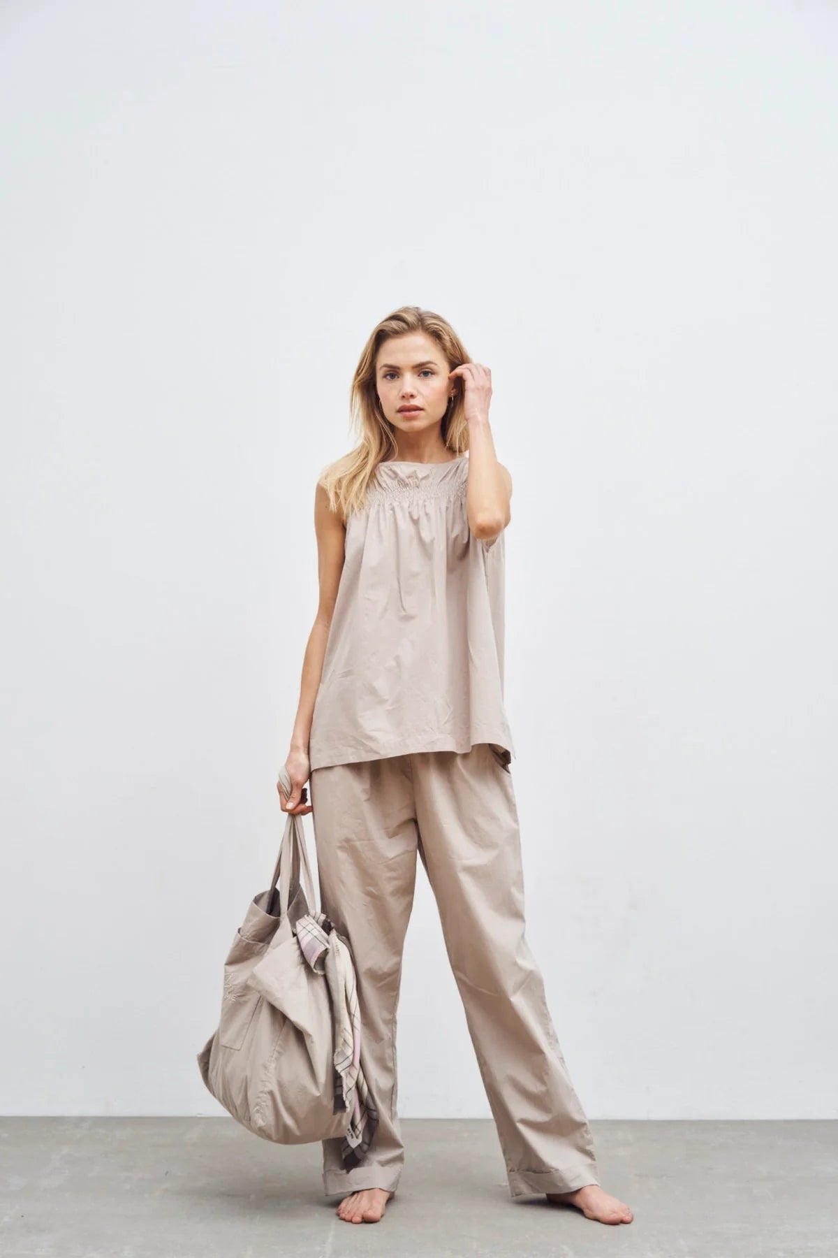 Laura Pants - Soybean Comfortable Wide-Leg Pants