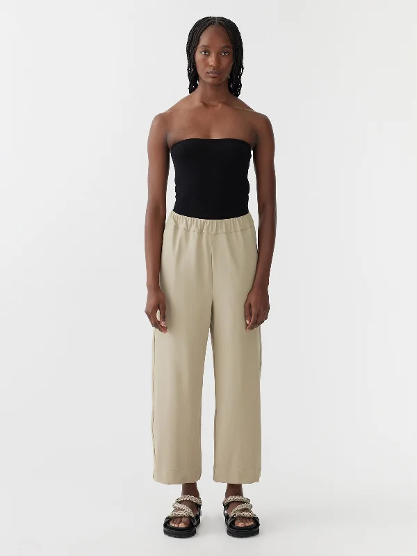 stretch twill wide leg pant Casual Plaid Pants