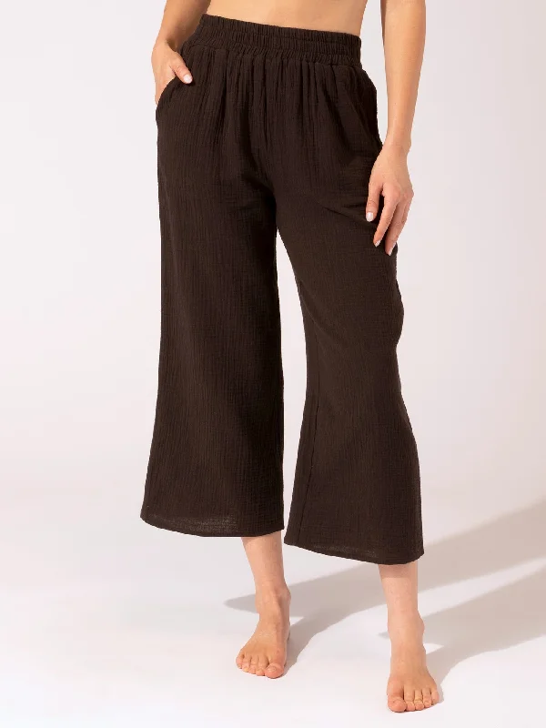 Ivanna Gauze Wide Leg Pant Lightweight Linen Pants
