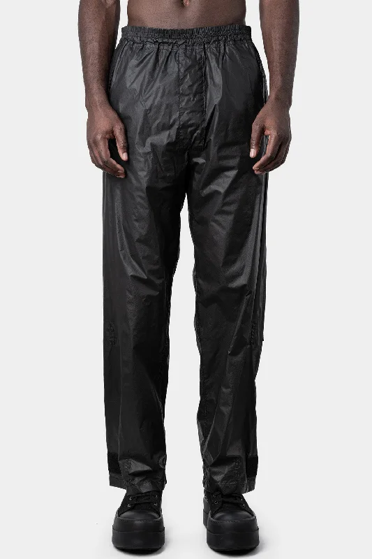 Coated lightweight track pants Comfortable Pleated Pants