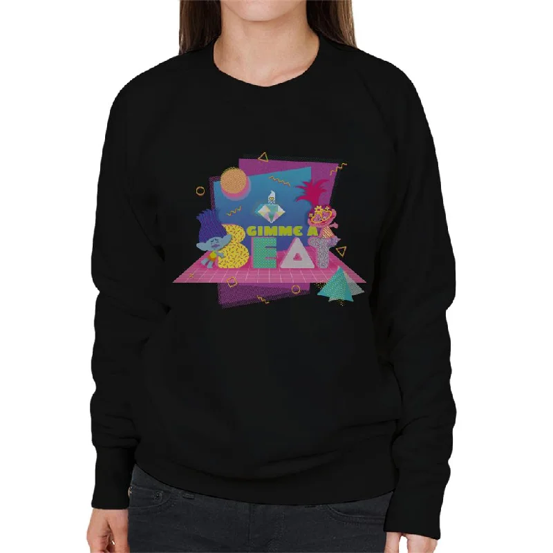 Trolls Gimme A Beat Women's Sweatshirt Hoodie with Hem Raw Edge Edgy Unfinished