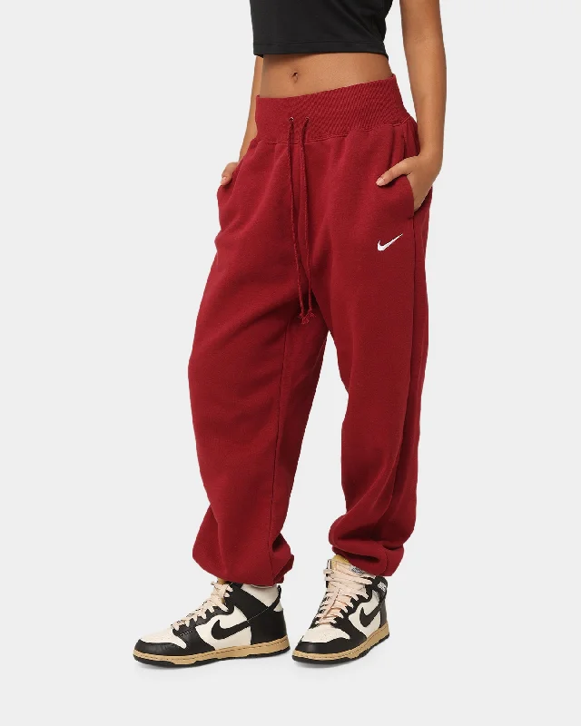Nike Women's Nike Sportswear Phoenix Fleece High-Waisted Oversized Pants Team Red/White Soft Cotton Pants