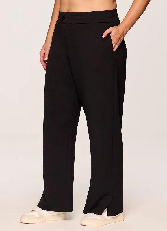 Plus Solace Scuba Wide Leg Pant Relaxed Casual Leggings