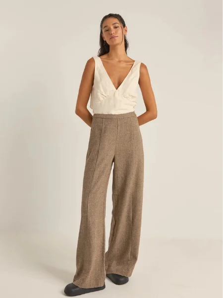 RHYTHM WOMEN'S WHITEHAVEN WIDE LEG PANT Classic Pleated Pants