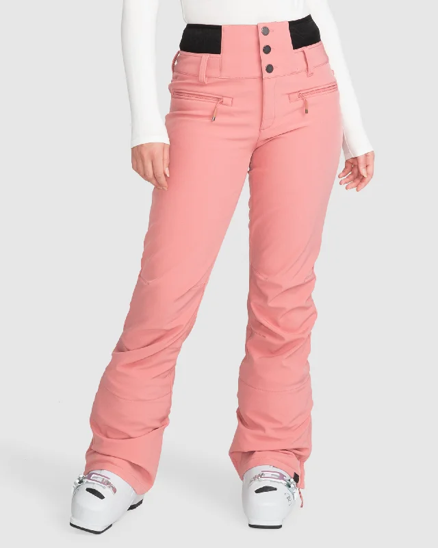 Womens Rising High Technical Snow Pants Fashionable Track Pants