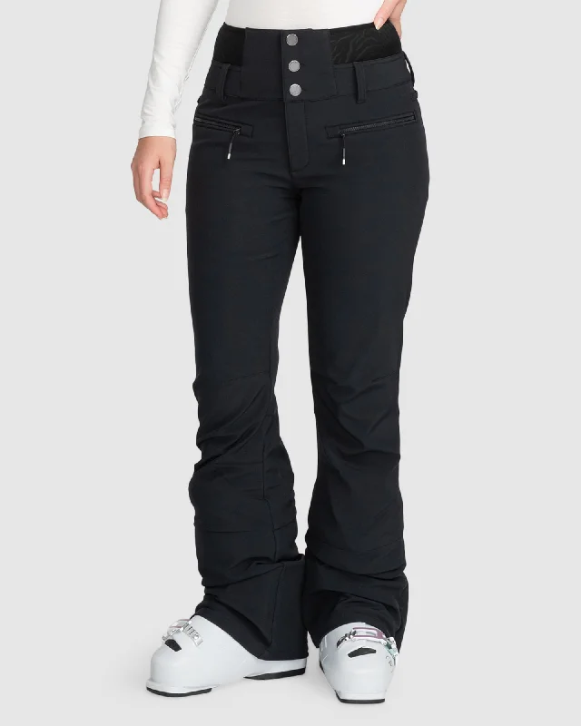 Womens Rising High Technical Snow Pants Comfortable Fleece Pants