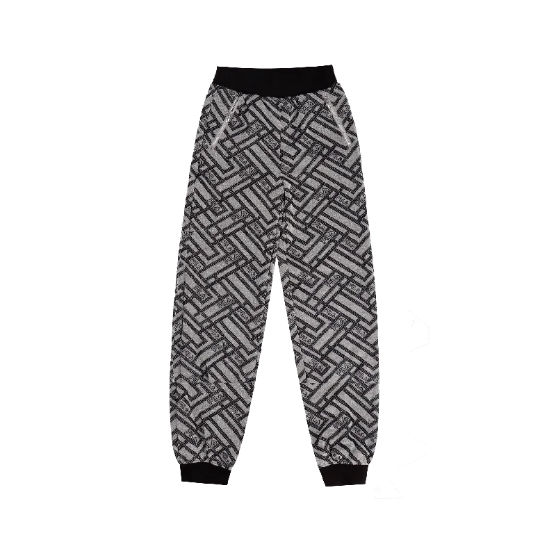 Tosca Pants High Waist - Silver/Black Comfy Cargo Trousers