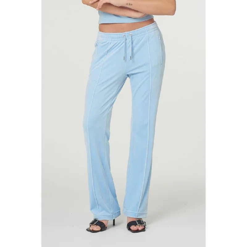 Juicy Couture Velour Track Pant Classic Straight-Leg Pants