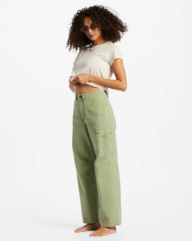 Billabong "Leia" Cargo Pants in Avocado Casual Track Pants