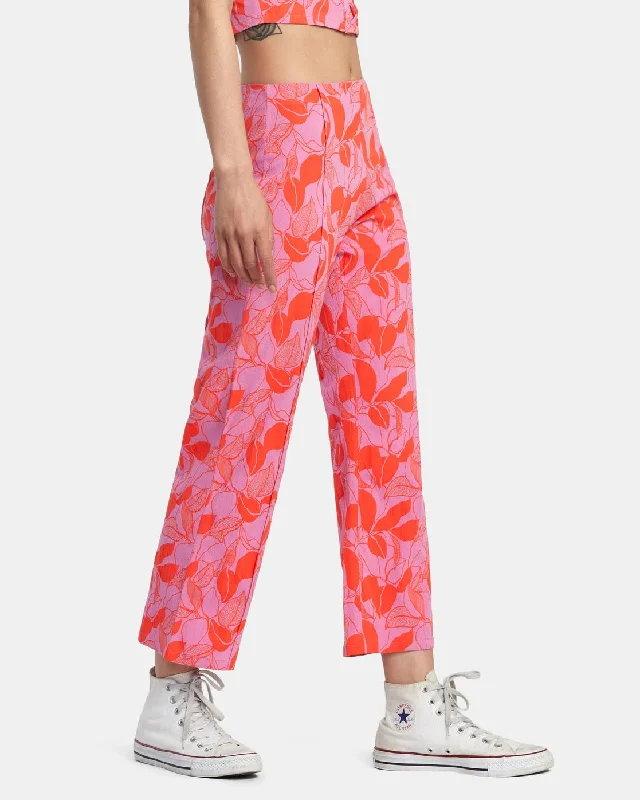 RVCA Women's "Drip" High-Waisted Pants Stylish Paperbag Waist Pants