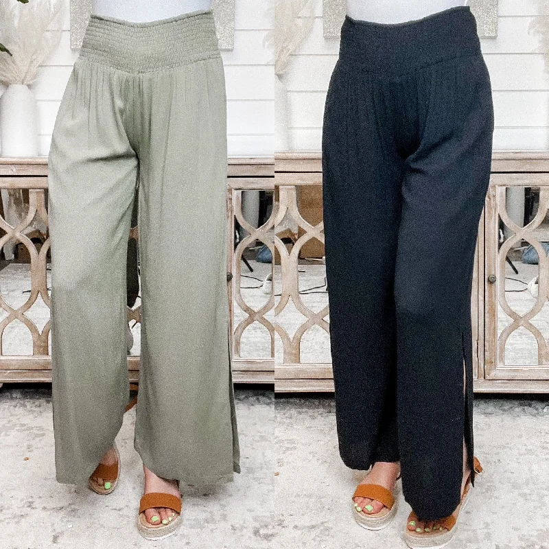 Found the One High Rise Palazzo Pants - 2 colors! Cozy Full-Length Pants