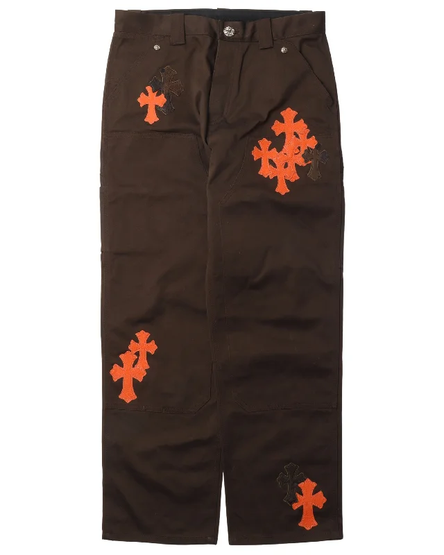 Carpenter Double Knee Cross Patch Pant Casual Lounge Pants