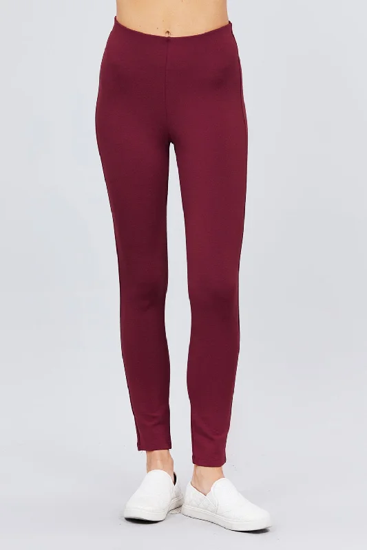 Waist Elastic Band Ponte Pants Casual Sweatpants Style