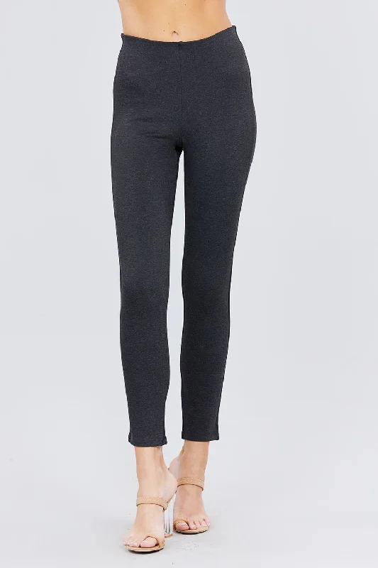 Waist Elastic Band Ponte Pants Wide-Legged Palazzos