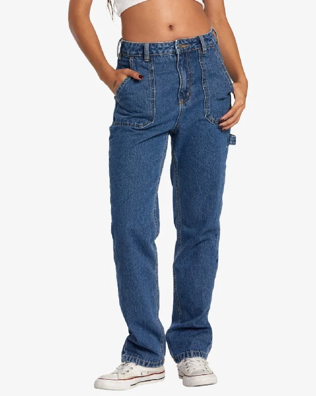 RVCA "Recession" Denim Pants Cozy Maternity Pants