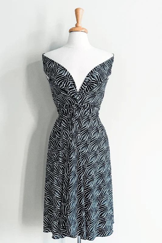 Charcoal Ikat Print