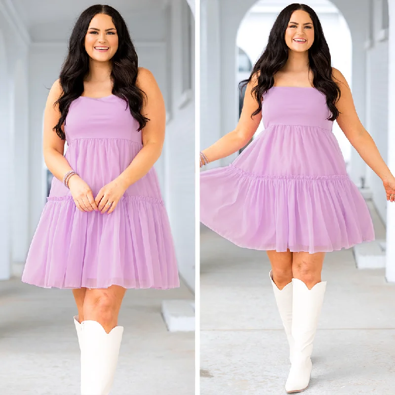 Flower Petals Dress, Lavender