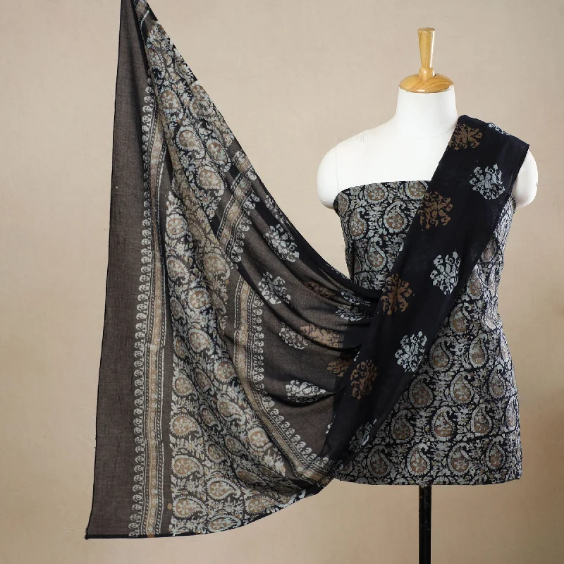 Multicolor - 3pc Cotton Kutch Batik Print Dress Material 101