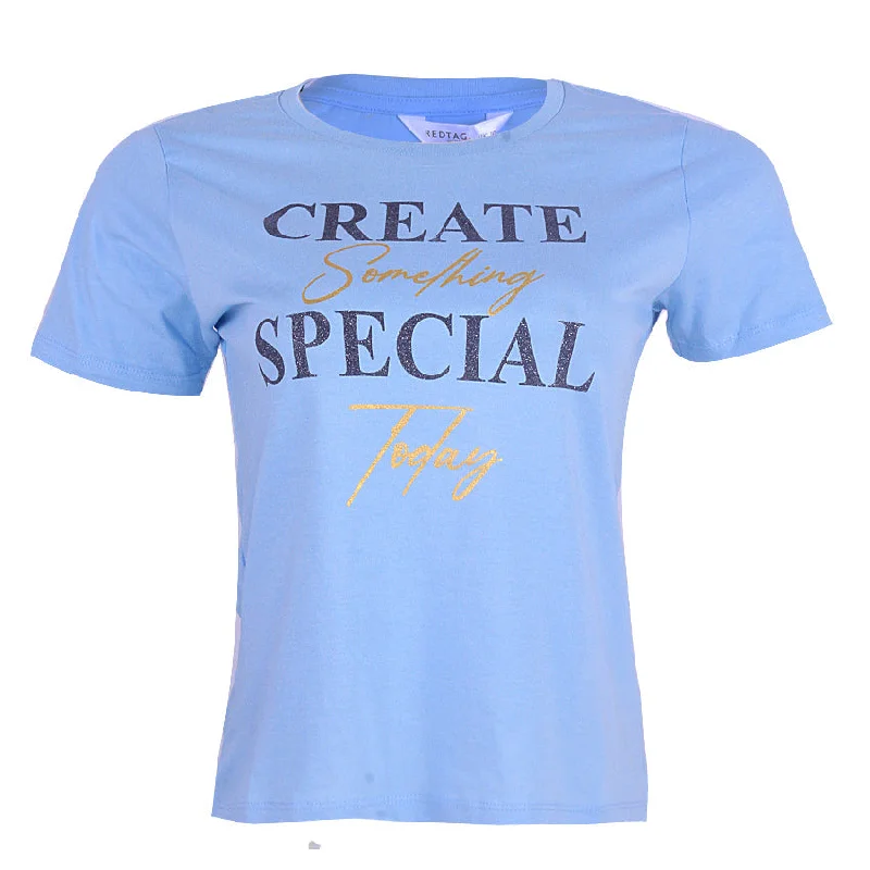 REDTAG White Graphic T-Shirt Terry Blend Velvet Blend Canvas Blend