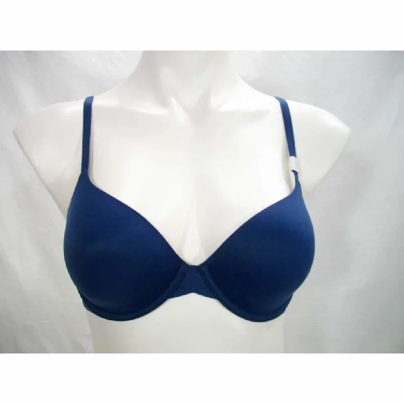 Calvin Klein Perfectly F3837 Fit Full Coverage T-Shirt Underwire Bra 32B Dark Blue NWT Layered Multi-layer Single Layer