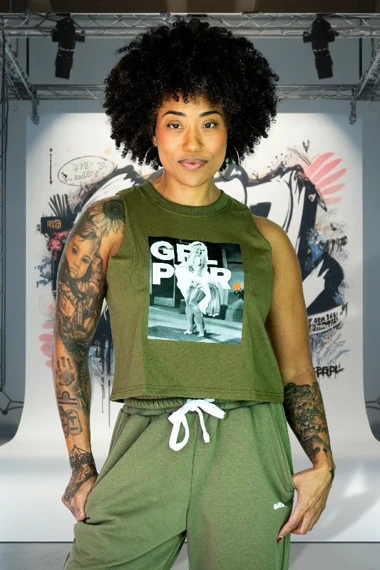 GRRRL Power Muscle Tee Chenille Fabric Brocade Fabric Lace Fabric