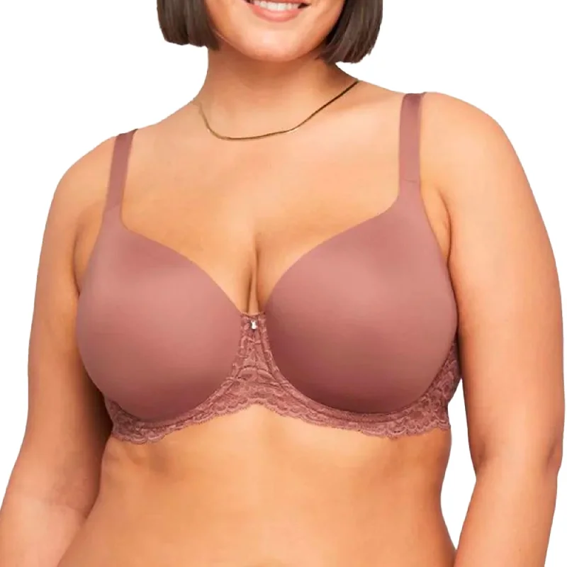 Pure Plus Full Cup T-Shirt Bra 9320 - Pecan Zippered Front Buttoned Front Snap Front