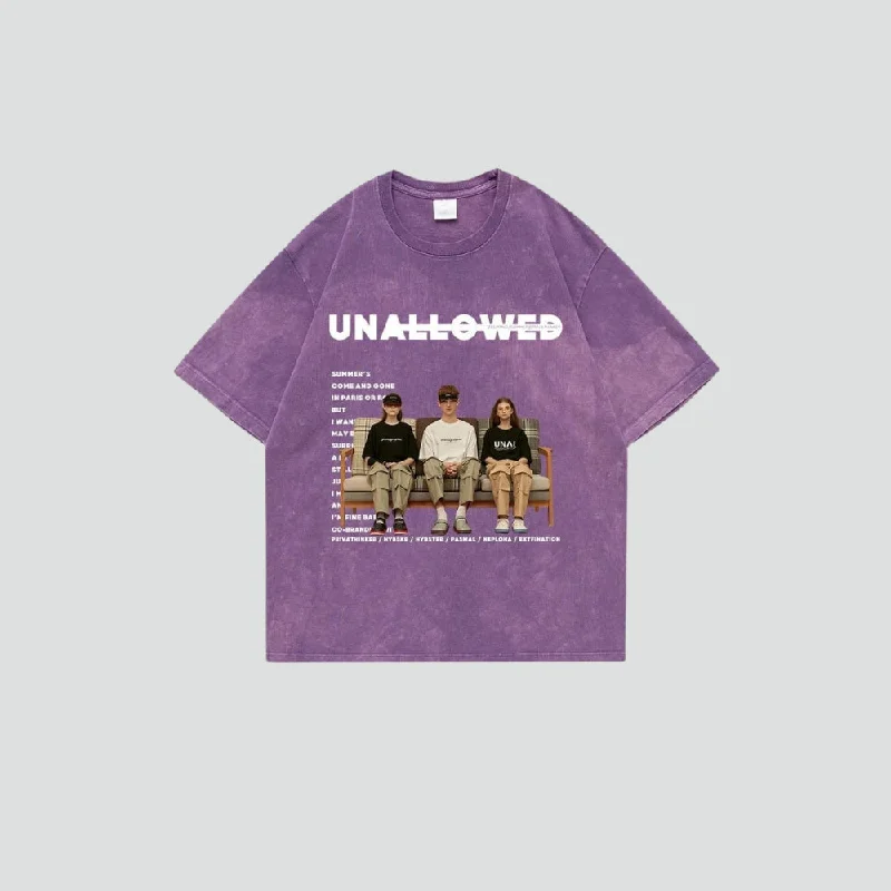 Unallowed Tee Ribbed Striped Patterned