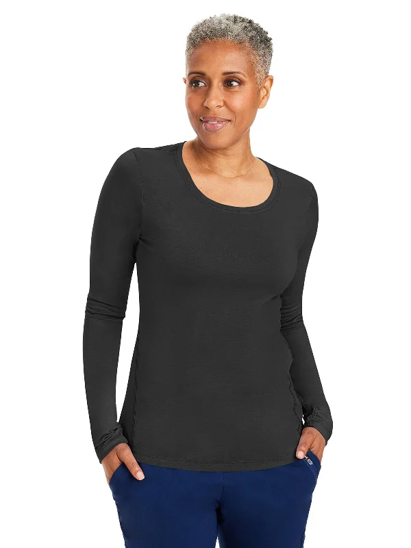 Women's Crew Neck Underscrub Tee Collared Crew Neck Turtle Neck